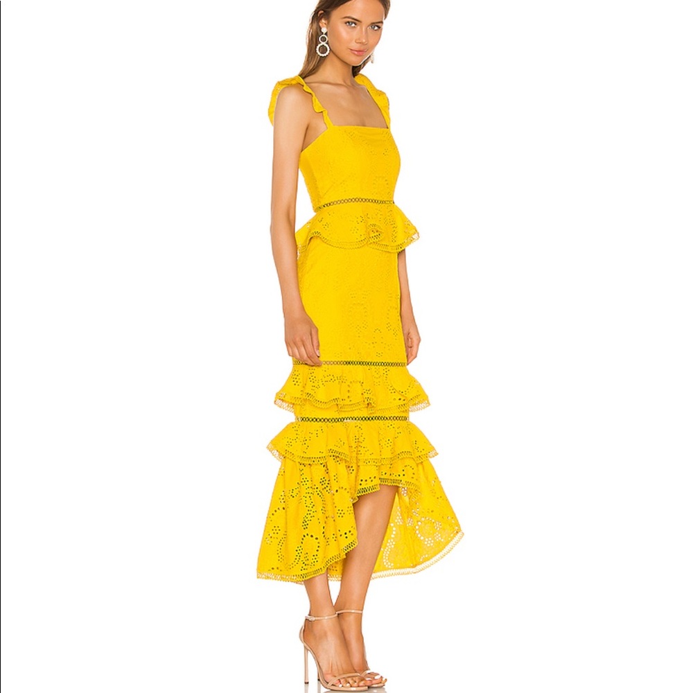 Haze Midi Dress in Beeswax Yellow X by NBD
